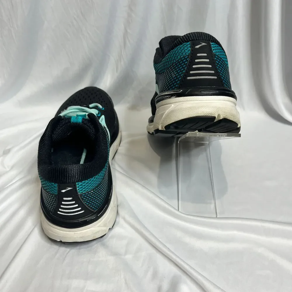 Brooks Dyad 10‎ Running Shoes Womens Size 7 Black Teal Athletic Sneakers